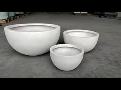 Frost Resistant Fiber Clay Planter Smooth Surface for Indoor and Outdoor Gardens