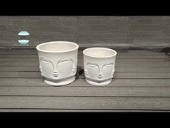 Charming Round Fiber Clay Planter For Home Garden Patio Cottage Indoor