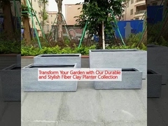 Transform Your Garden with Our Durable and Stylish Fiber Clay Planter Collection