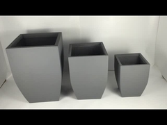 Matte Finish Blue Fiber Reinforced Planter with Drainage Holes