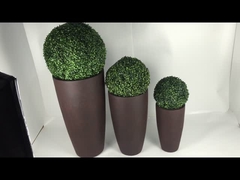 Round Lightweight Fiber Clay Garden Planters