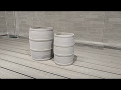 Waterproof And Fireproof Fiber Clay Planter Round Shape Frost Resistant Character