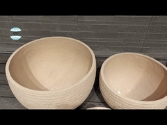 8-10 Year Fiber Clay Outdoor Planters Waterproof with Texture Finishing