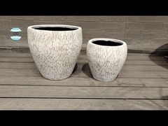 Customized Fiber Clay Planter Modern and Weather-Resistant for Gardens