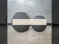matte white dotted with tiny, dark specks round fiber clay planter lightweight durable low-maintainence flower pot holiday Villa office decoration garden landscaping project