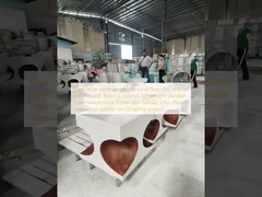 extra large white irregular round fiber clay planter with curved, flowing outlines lightweight durable low-maintainence flower pot holiday Villa office decoration garden landscaping project