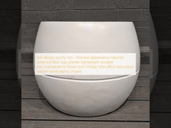 ball design sporty fun - themed appearance tapered spherical fiber clay planter lightweight durable low-maintainence flower pot holiday Villa office decoration garden landscaping project