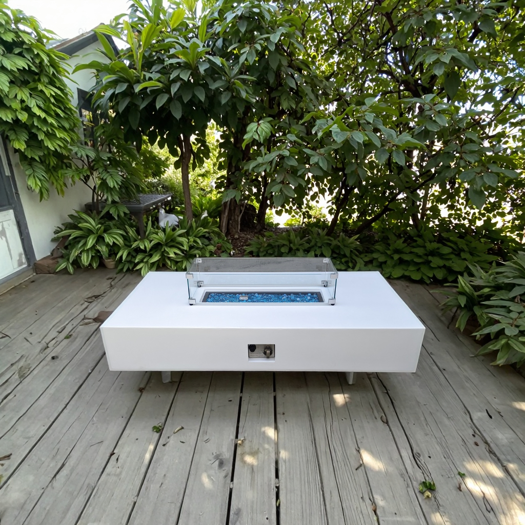 Latest company blogs about Turn “City Skyline” into a Private Fireplace Area —— Cement Gas Leisure Table