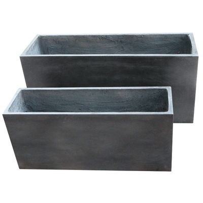 Buy Matte Rectangle Fiber Clay Planter With Drainage Holes online manufacture