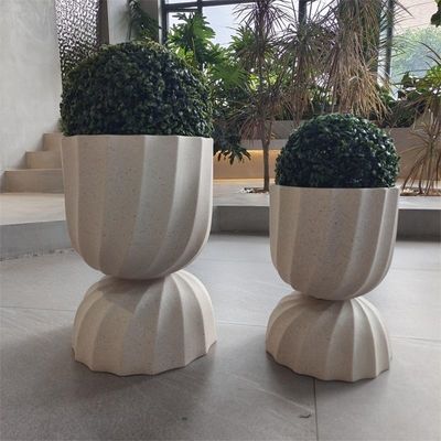 Buy Customized Fiber Clay Planter Waterproof For Flower / Green Plant online manufacture