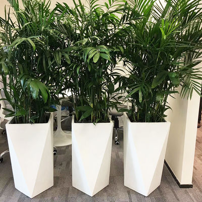 Buy Round Fiberglass Planter Pots Handmade For Outdoor Garden Decorative online manufacture