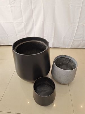 Buy Round Shape Fiberglass Flower Pots GRP Planter Box for Hotel Outdoor Indoor online manufacture