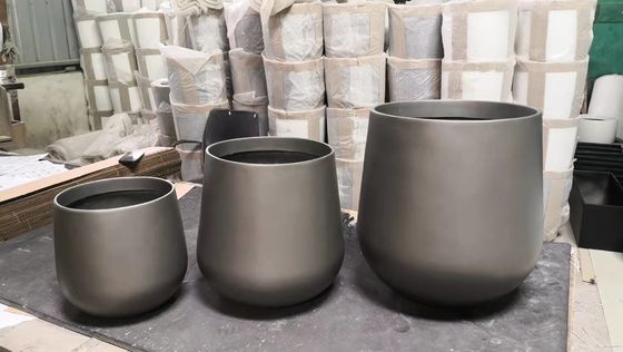 Buy Colorful Glossy Small Garden Resin Fiberglass Flower Planters Wholesale online manufacture