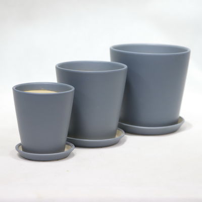 Buy Modern Glossy Single Round Ceramic Pots for Indoor Greenery Display online manufacture