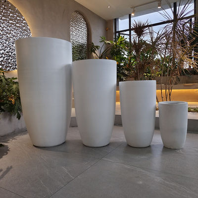 Buy Smooth Surface Fiber Clay Flower POTS For Flowers And Green Plant Decoration online manufacture