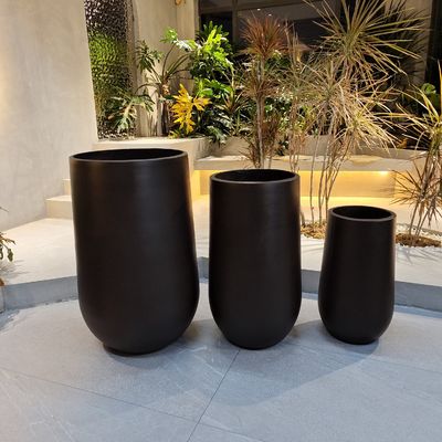 Buy Round Fiber Clay Flower Planters Pots Life Time Keep 5-6 Years Outdoor online manufacture