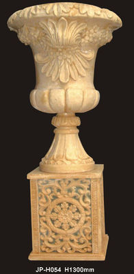 Buy Lightweight Sandstone Planter Pot Hand Carved Customized online manufacture