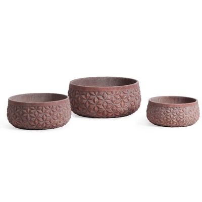 Buy Stylish UV Resistant Round Handmade Ceramic Garden Pots With Drainage Hole For Small Plants online manufacture