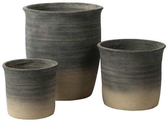 Buy Outdoor Round Cement Planter Pots Frost Resistant With Drainage Holes online manufacture