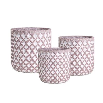 Buy Handcrafted Textured Cement Planter Pots For Indoor And Outdoor Gardens online manufacture