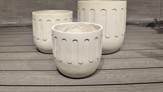 Buy Striking Modern Fiber Clay Planter with Drainage Frost Resistant online manufacture