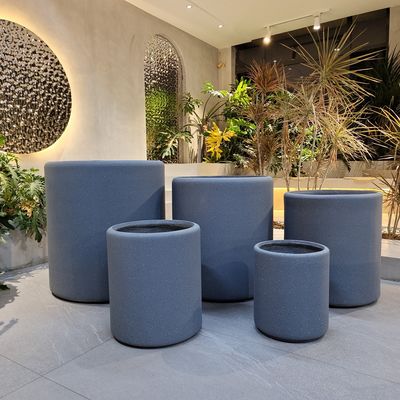 Buy Durable Fiber Clay Planter Modern Style and Drainage Holes for Low-Maintenance Gardening online manufacture
