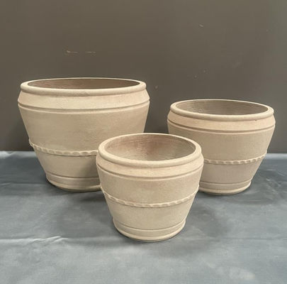 Buy Hand Carved Cement Finishing Quadrate GRC Planter Pots For Weather Resistant Plants online manufacture