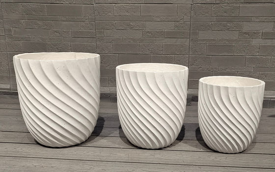 Buy Character Textured Surface Fiber Clay Planter With Frost Resistant Character And Modern Style online manufacture