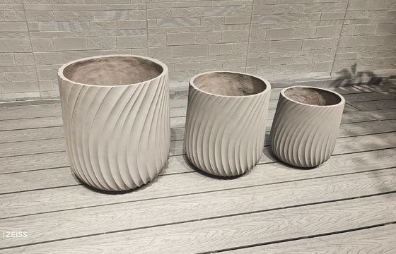 Buy Stylish Round Fiberclay Planter For Warmer And Barbecue Camping Burners online manufacture