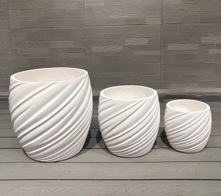 Buy Outdoor Fiber Clay Planter Light-weight Life Time Keep 5-6 Years Drainage Holes Included online manufacture