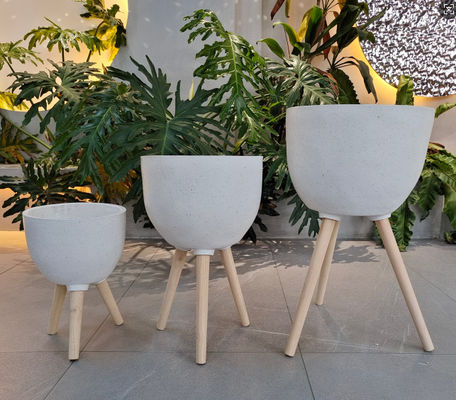 Buy Hand Carved Finishing Reinforced Clay Planter in Fiber Clay for Customizable Design online manufacture