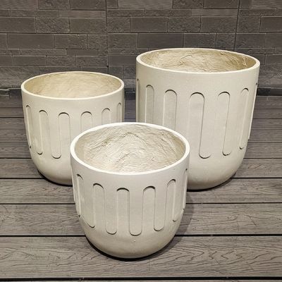 Buy Φ170*H210 Fiberclay Planter Modern Addition To Indoor And Outdoor Space online manufacture