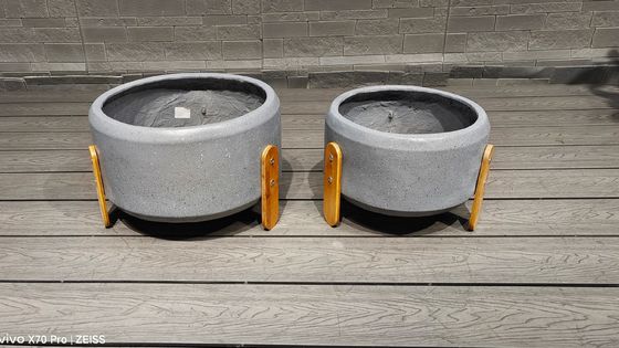 Buy Hand Carve Fiberclay Planter In Modern Hand Carved Design For Plants online manufacture