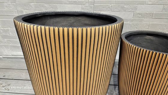 Buy Hand Carved Fiberclay Planter Enhance Your Indoor Decoration Effortlessly online manufacture
