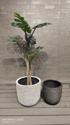 Buy Hand Carved Fiber Cement Pot Frost Resistant And Multi-functional Finishing online manufacture