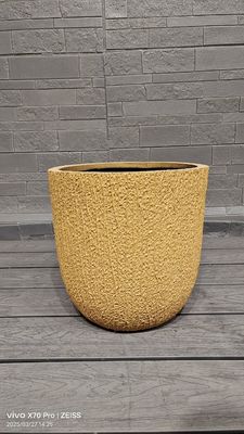Buy Indoor Decoration Fiber Clay Planter With Texture Surface And No Drainage Holes online manufacture