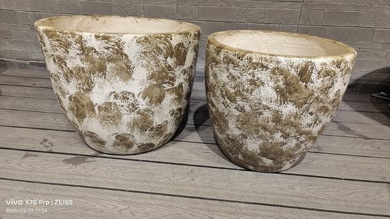 Buy Texture Surface Fiber Clay Planter For Indoor Decoration Modern Style And Textured Surface Design online manufacture