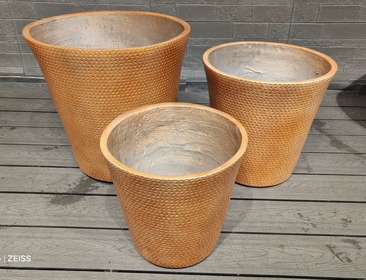 Buy Texture Surface Fiberclay Planter for Elegant and Functional Outdoor Planting online manufacture
