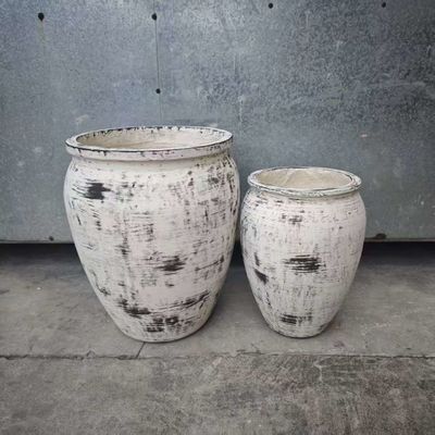 Buy Factory Supplies Minimalist Vintage Clay Flower Pots Outdoor Planting Decor for Home Garden Fiber Material online manufacture