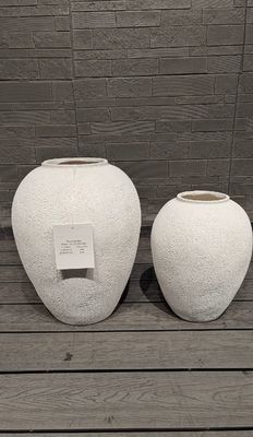 Buy Drainage Holes In Round Fiber Cement Pot For Plant Lovers online manufacture