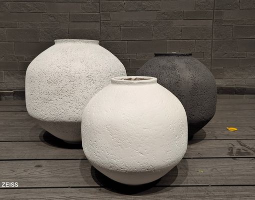 Buy Customized Fiber Clay Planter and Drainage Holes Frost Resistant online manufacture