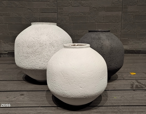 Buy Optimize Plant Growth with Customized Fiber Clay Planter and Drainage Holes online manufacture