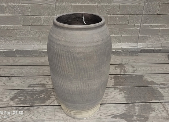 Buy Fiber Cement Pot Hand Carve Finishing Drainage Holes Customized for Customer Requirements online manufacture