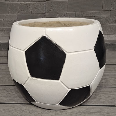 Buy Soccer Ball Design Sporty Tapered Spherical Fiber Clay Planter Lightweight Durable online manufacture