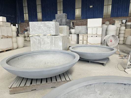 Buy Extra Large Shallow Circular Round Fiber Clay Planter Garden Park Succulents Ground Covers Landscaping online manufacture