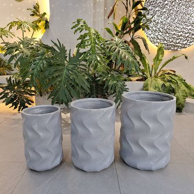 55 Pounds Fiber-Clay Planter Frost Resistant Heavy-Duty and Long-Lasting