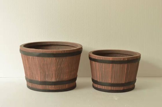 Modern Lightweight Waterproof Round Fiber Clay Planter Reinforced Clay Planter