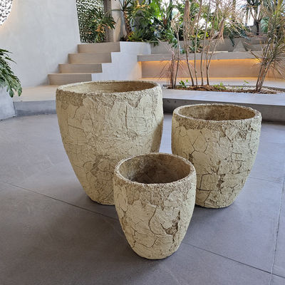 Ancient Style Hand Carved Frost Resistant Planter for Flower / Green Plant