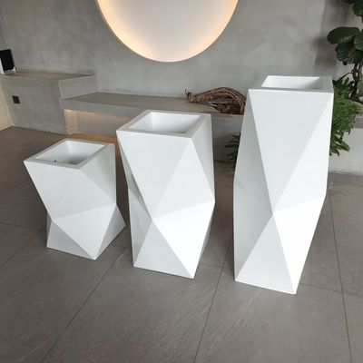 Fiberglass Resin Flower Pot Box Large Size Shopping Flower Planter Box