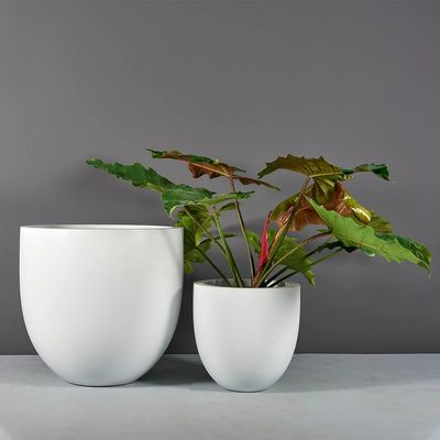 Nursery Fiberglass Resin Flower Pot Set For Succulent Garden Home Decor